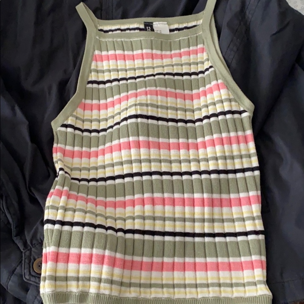 striped crop top h&m